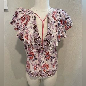 SOLD: Bell cotton blouse size small